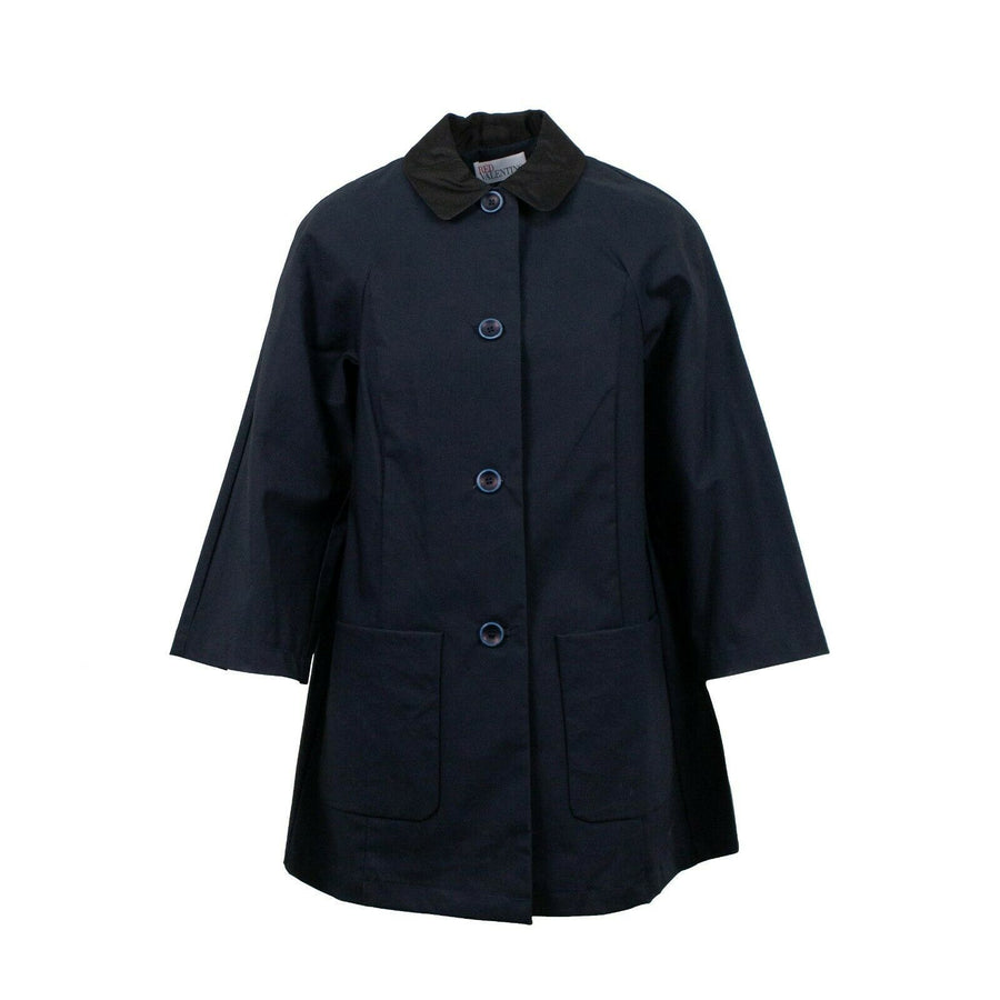 Bow In The Back Coat - Navy