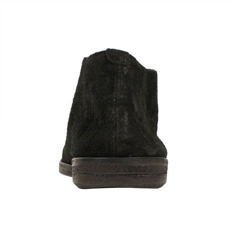 Listello Distressed Leather Ankle Boots - Black