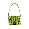 Snakeskin 'Binder Clip' Cross-Body Bag - Green