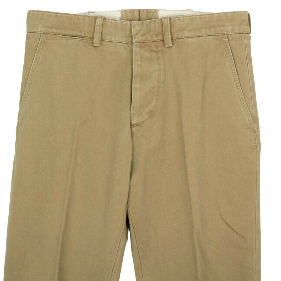 Cotton Classic Fit Pants - Camel