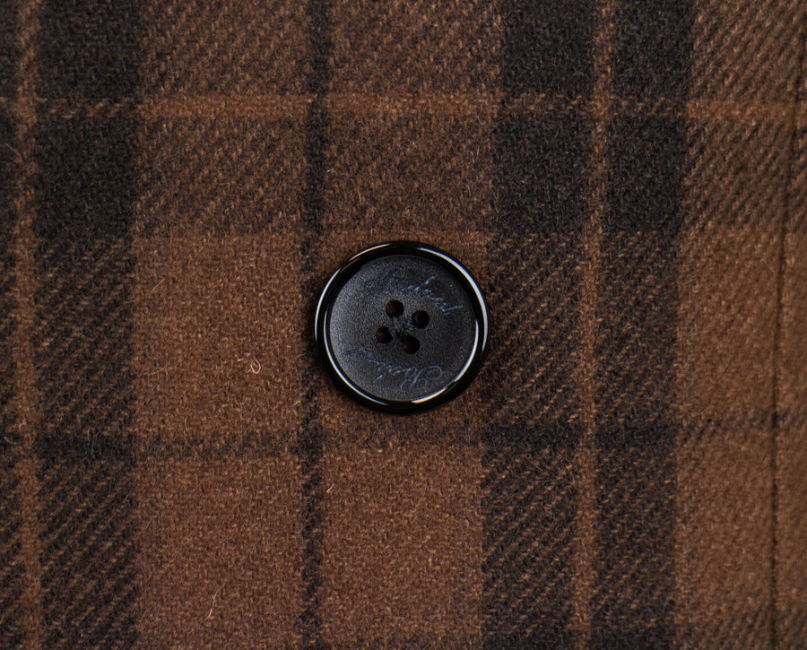 Brown Cashmere Double Breasted Full Length Slim Fit Coat