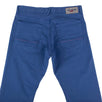 Blue Cotton Blend Pants