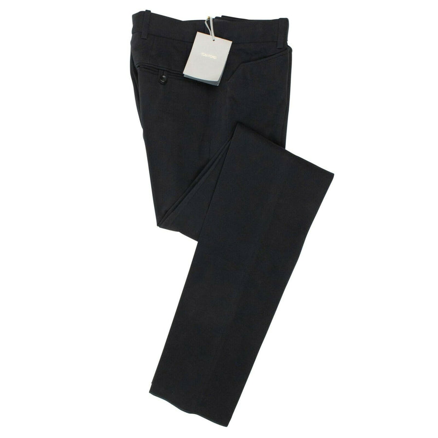 Cotton Blend Pants - Black
