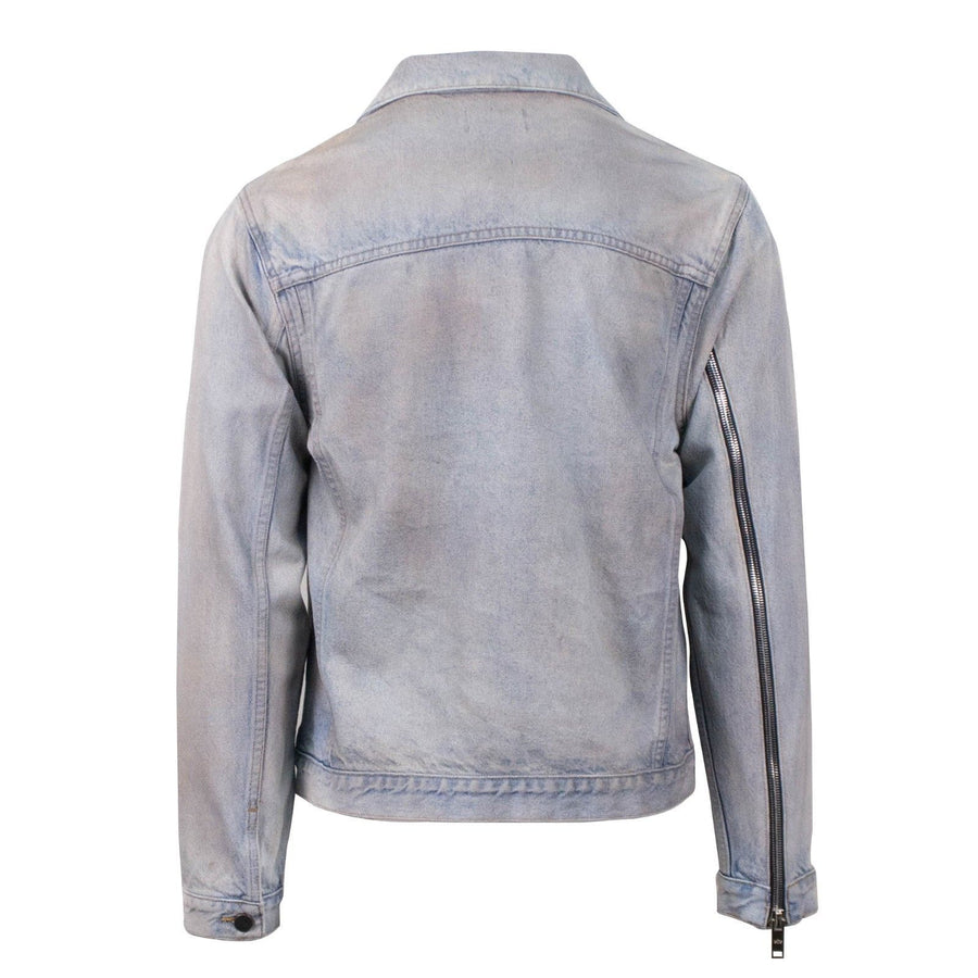 Mechanic Wash Denim Trucker Jacket - Light Indigo