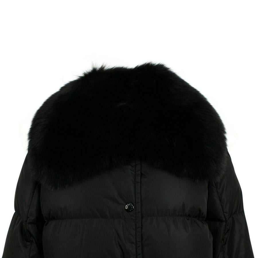 'Mesange' Down Filled Quilted Puffer Coat - Black