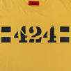 'Barricade' Short Sleeve Cotton T-Shirt - Yellow