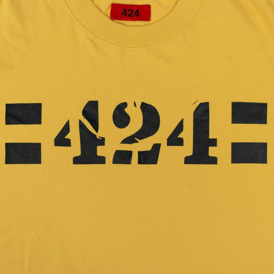 'Barricade' Short Sleeve Cotton T-Shirt - Yellow
