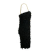 Cotton Blend Fringed Sheath Mini Dress - Black