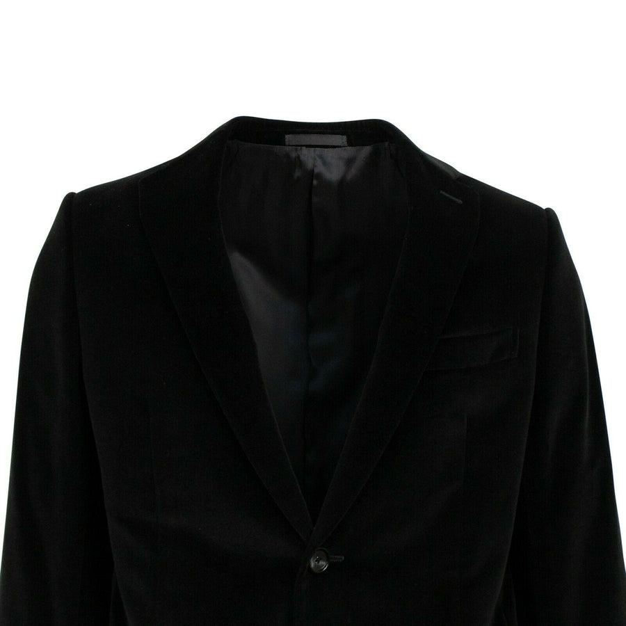 Drop 8 Velvet Two Button Cotton Sport Coat - Black