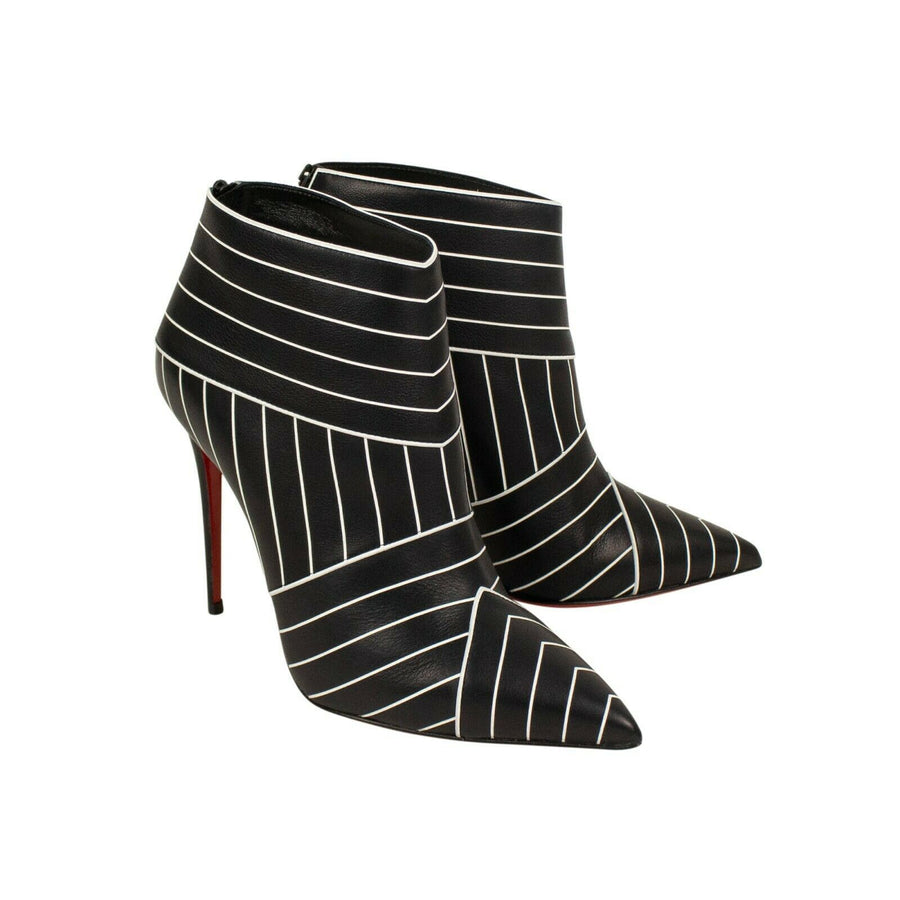 'Josselynn' Ankle Boots - Black/White