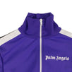 Cropped Zip-Up Track Jacket - Purple