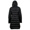 'Hermine' Down Filled Quilted Puffer Long Coat - Black