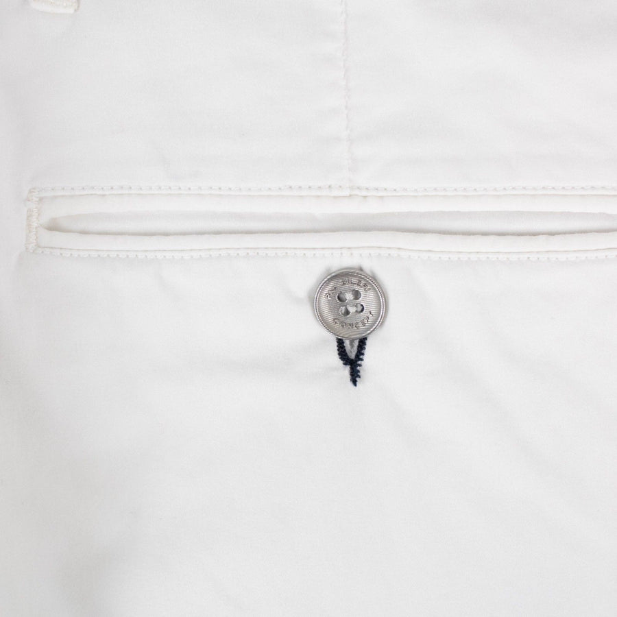 White Cotton Blend Pants