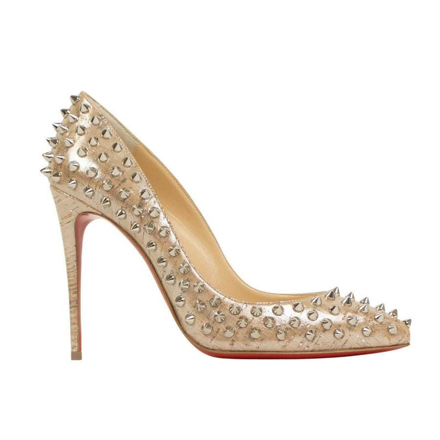 Follies Spikes 100mm Pumps - Pale Gold