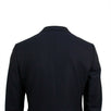 Small Check Wool Two Button Suit - Navy