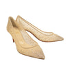 Follies Strass 70mm Mesh Pumps - Shimmery Gold