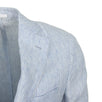 Drop 8 Striped 3 Roll 2 Button Linen Sport Coat - Light Blue