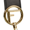 Fendi Kan I FF Logo PVC & Leather Shoulder Bag - Black