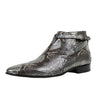 Python Skin Jodhpur Short Boots - Gray