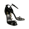 Patent Opyum Ankle Strap YSL Heel Pumps - Black