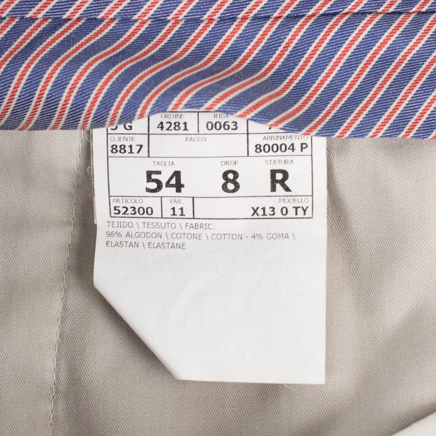 Beige Cotton Blend Dress Pants