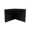 Web Grained Leather Bi-Fold Wallet - Black