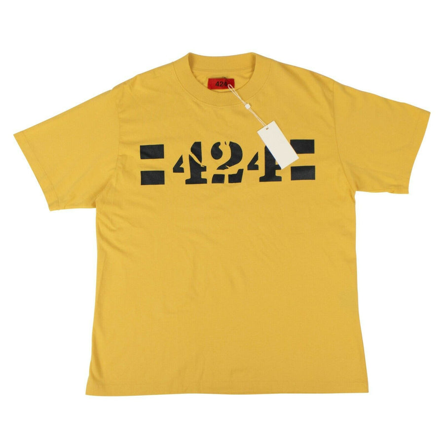 'Barricade' Short Sleeve Cotton T-Shirt - Yellow