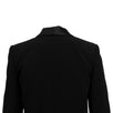 Viscose Blend Double-Breasted Blazer- Black