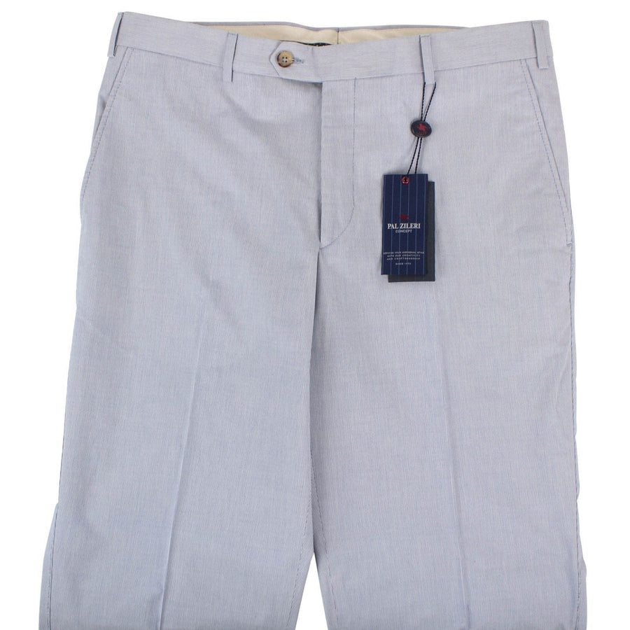 Blue Pinstripe Cotton Dress Pants