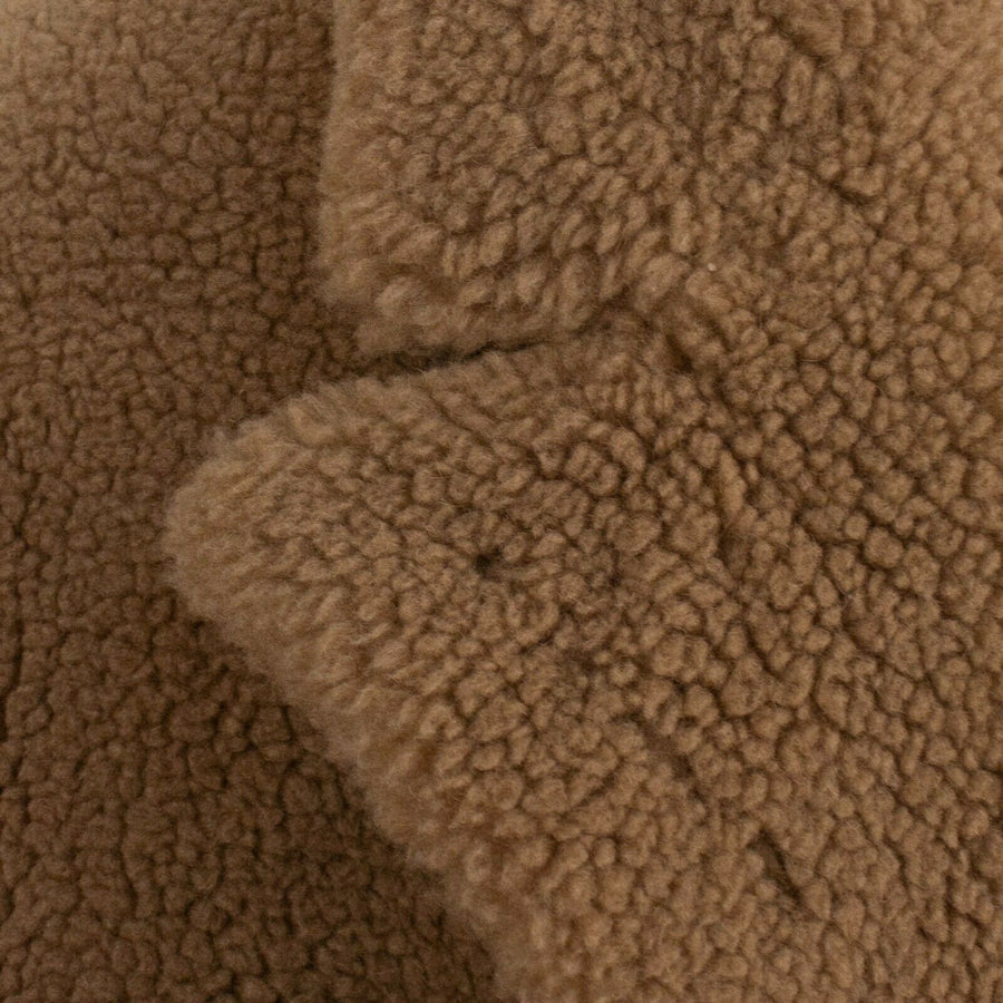 Over-Sized Shearling Coat - Brown