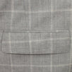 Drop 7 Check Wool Blend Double Breasted Suit - Light Gray