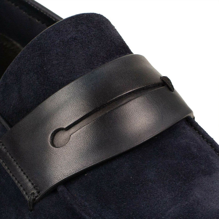 'Asola' Penny Loafer Shoes - Navy