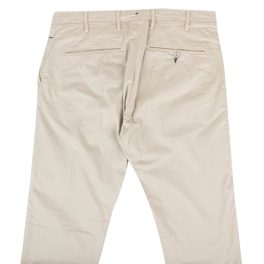 Beige Cotton Blend Pants