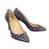 Aimantaclou Denim Studded 85mm Pumps - Blue