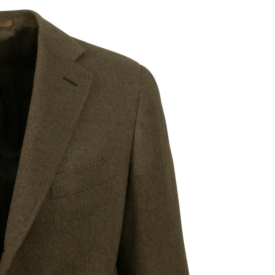 Drop 7 Cashmere 3 Roll 2 Button Sport Coat - Olive Green