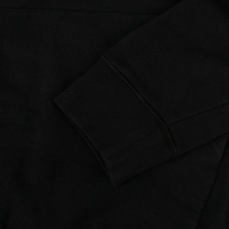 Cotton Brushed Hooded Sweatshirt - Black