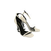 YSL Patent Leather Opyum Sandals - Ivory