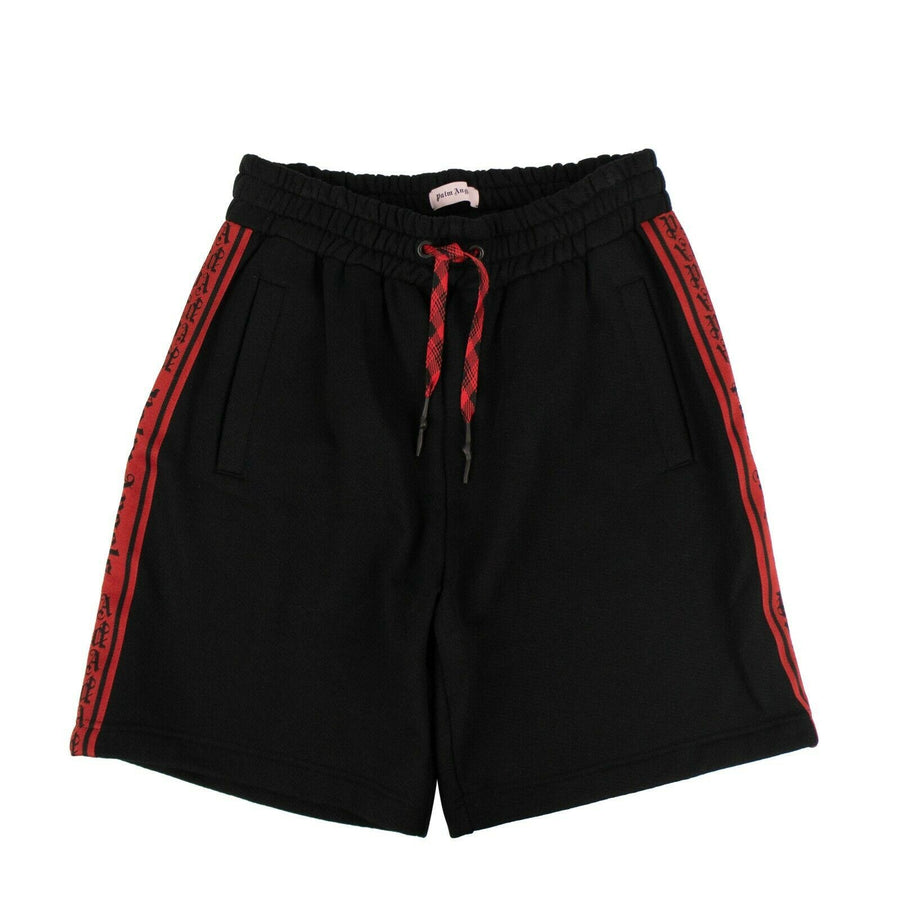 Cotton Side Tape Shorts Pants - Black