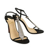 T Cab Satin Strass Sandal Pumps - Black