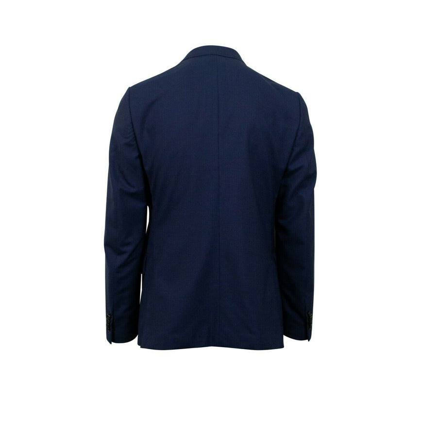 Drop 8 Houndstooth Wool Double Breasted Suit - Blue