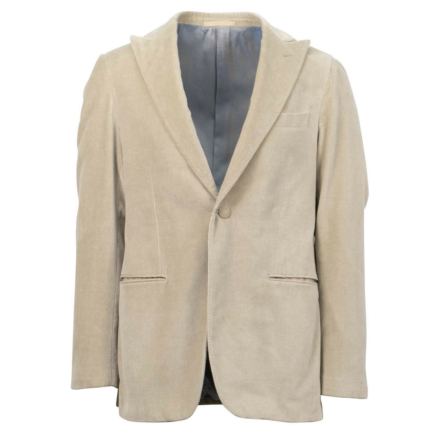 Drop 8 Velvet One Button Slim Fit Suit - Tan