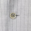 Drop 7 Striped Wool 3 Roll 2 Button Slim/Trim Fit - Light Gray