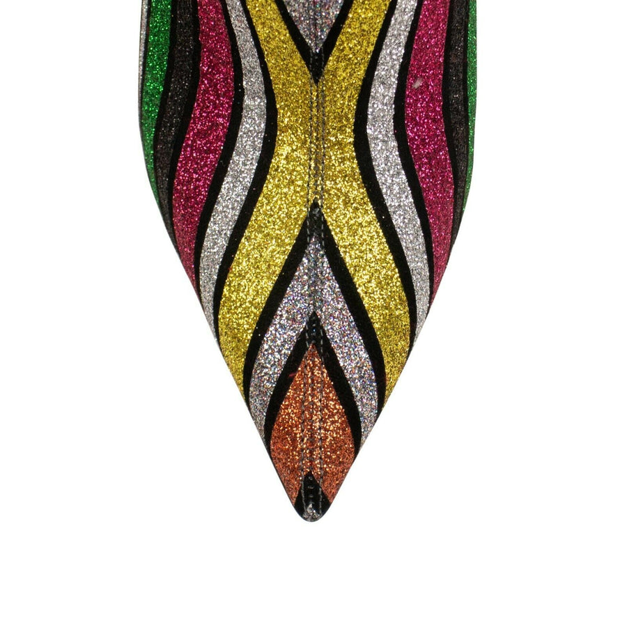 So Kate Suede Striped Glitter Short Boots - Multi