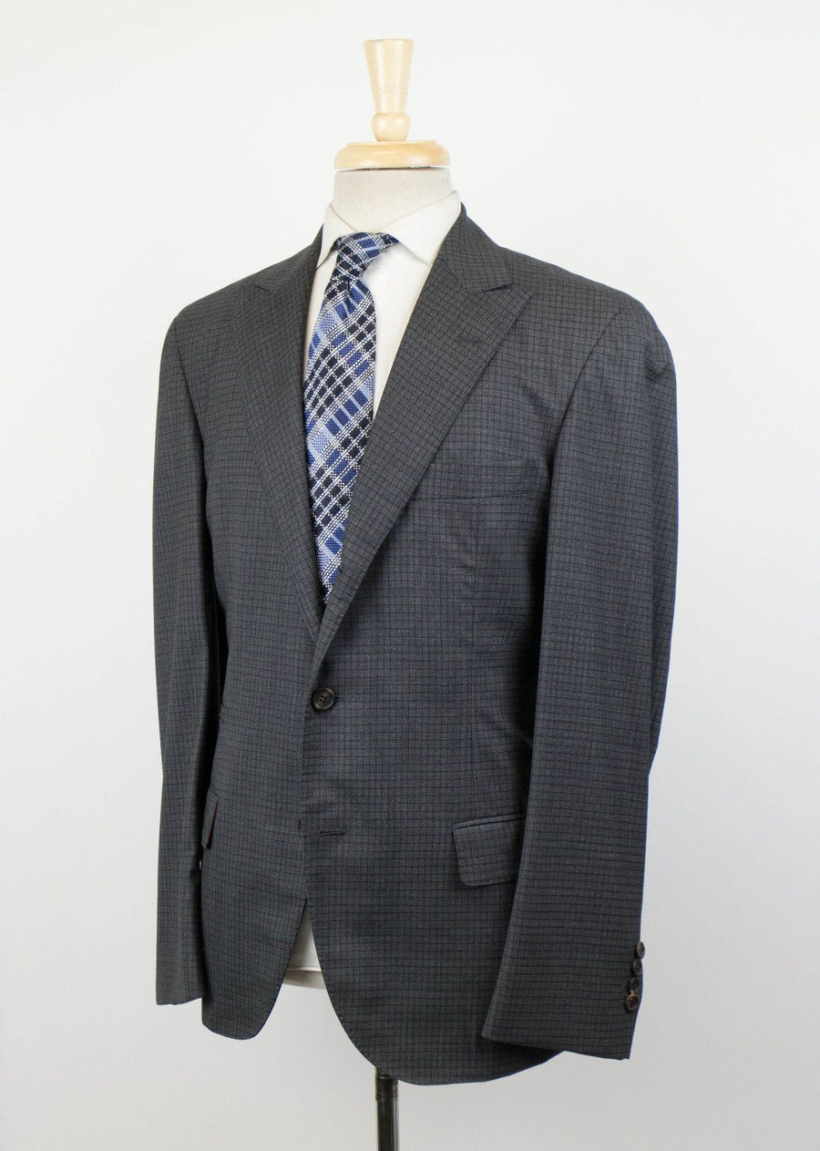 Graph Check Wool 3/2 Button Sport Coat - Gray