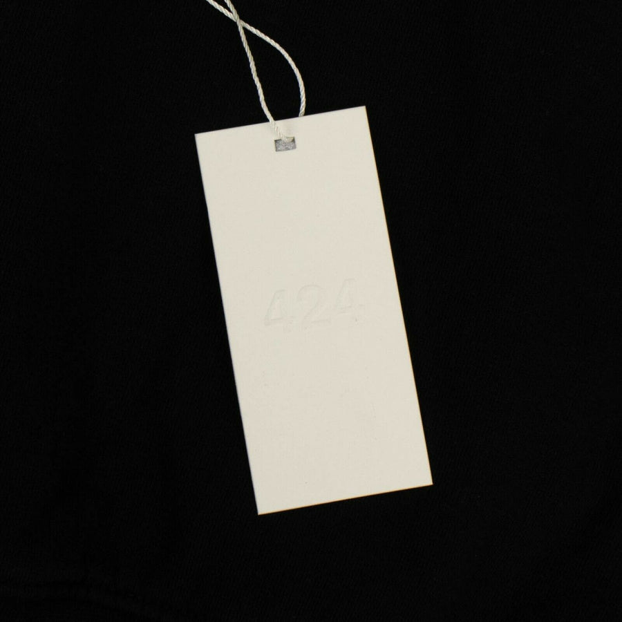 Cotton Front Graphic 424 Hooded Sweatshirt - Black
