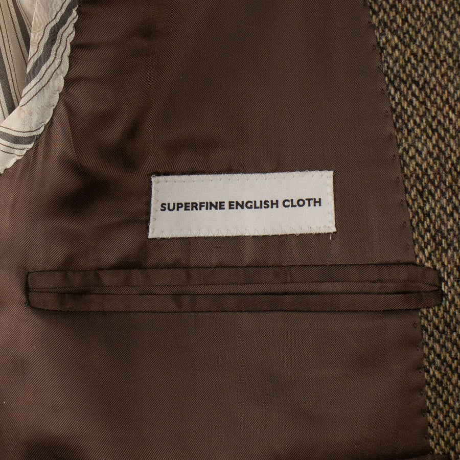 Drop 7 Tweed Wool Three Roll 2 Button Sport Coat - Brown