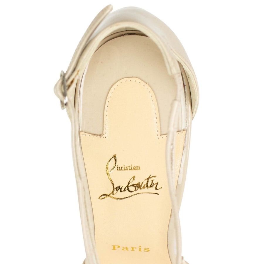 Patinana Strass Studded Mesh Sandal Pumps - Beige