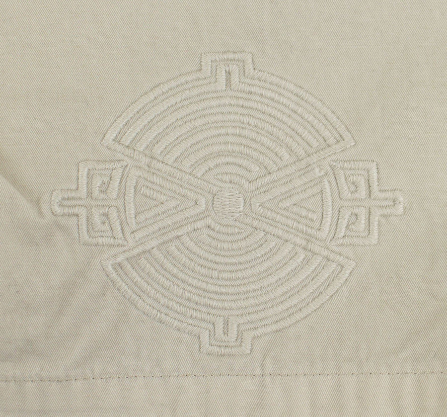 Cotton Embroidered Shorts - Tan