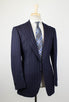 Drop 7 Thick Striped Cashmere Blend Suit - Navy / Purple