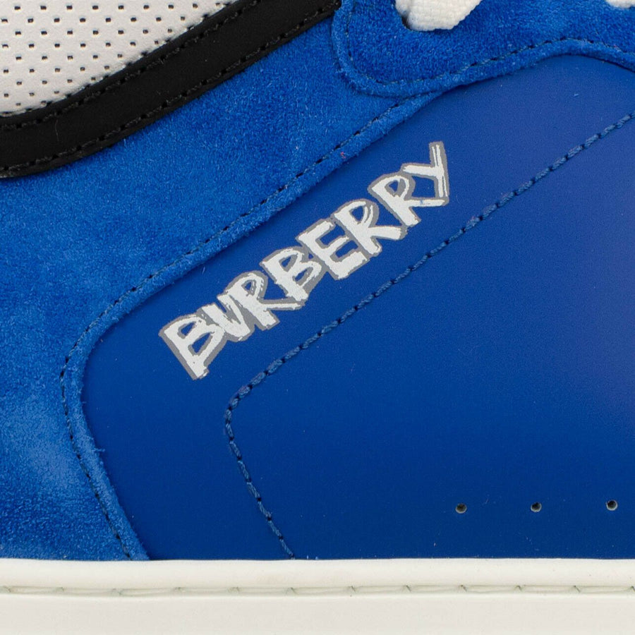 Leather 'Reeth' High-Top Sneakers - Blue
